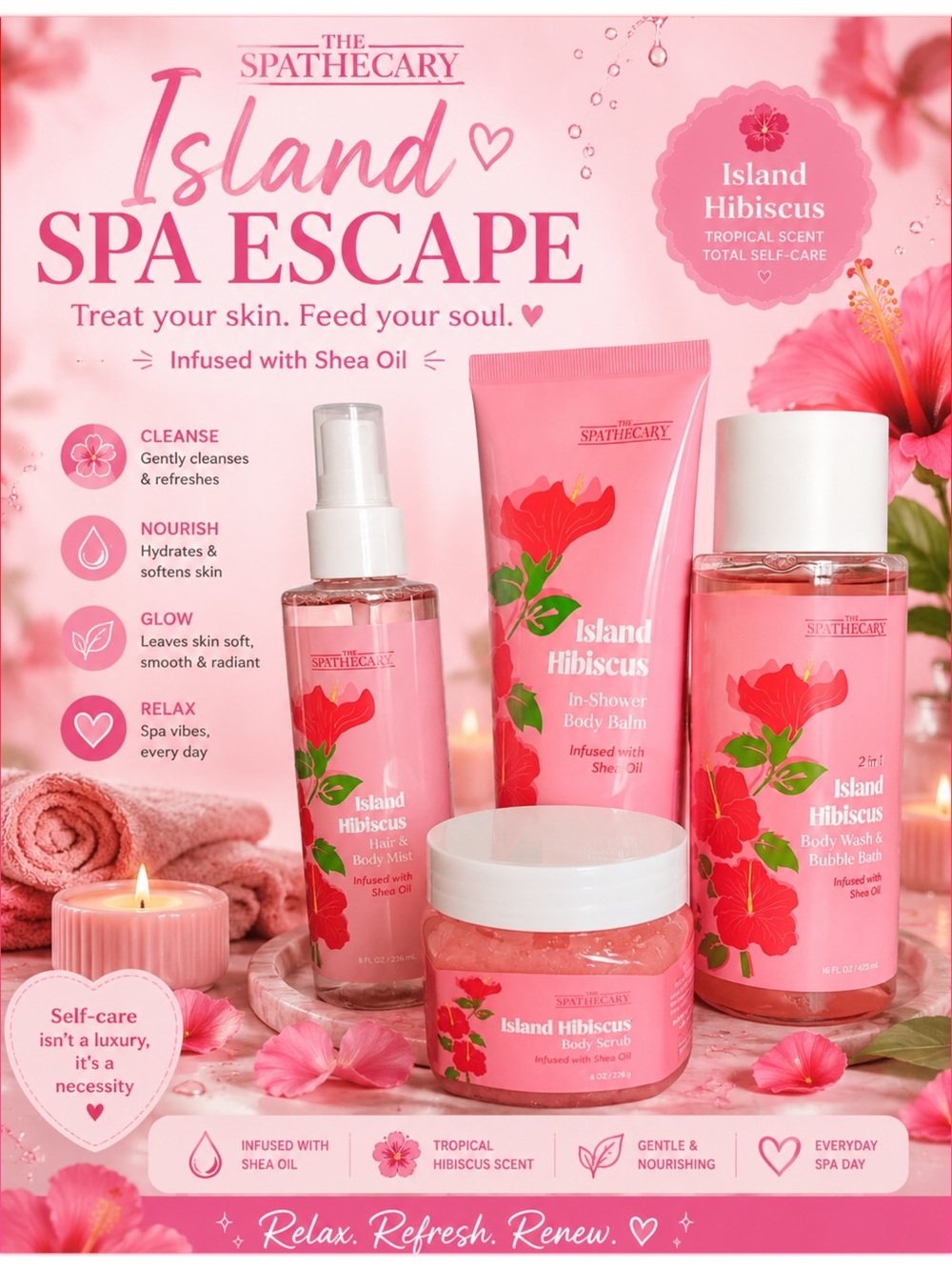 The SpaTheCare Island Hibiscus Body Set - Picture 4 of 4